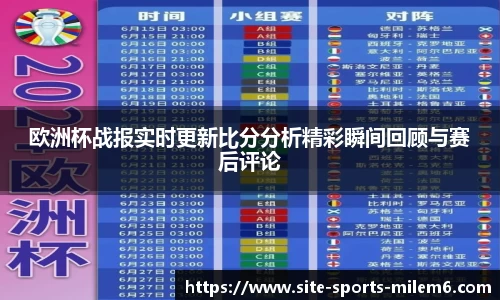 欧洲杯战报实时更新比分分析精彩瞬间回顾与赛后评论